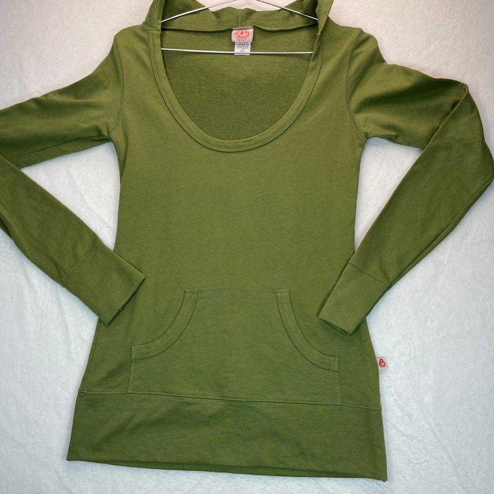 Curious Gypsy Hoodie Women S Olive Green Scoop Neck Y2K Goblincore Fairy Earthy